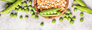 Green peas and yellow peas 