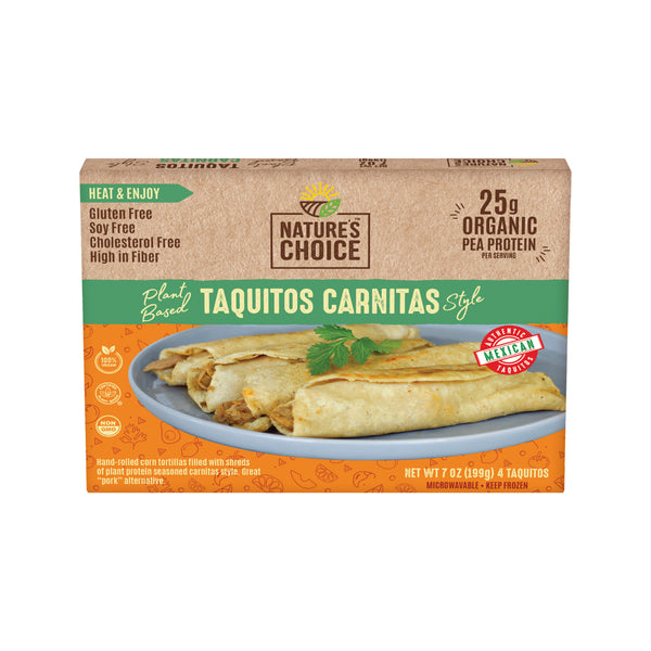 Nature's Choice Plant Based Taquitos Carnitas Style (6 Pack Bundle)