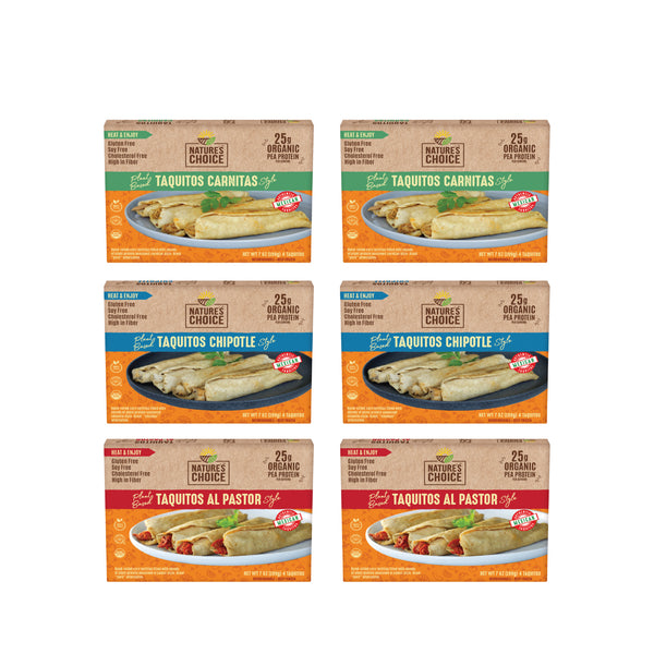 Nature's Choice Plant Based Taquito Variety ( 6 Pack Bundle)